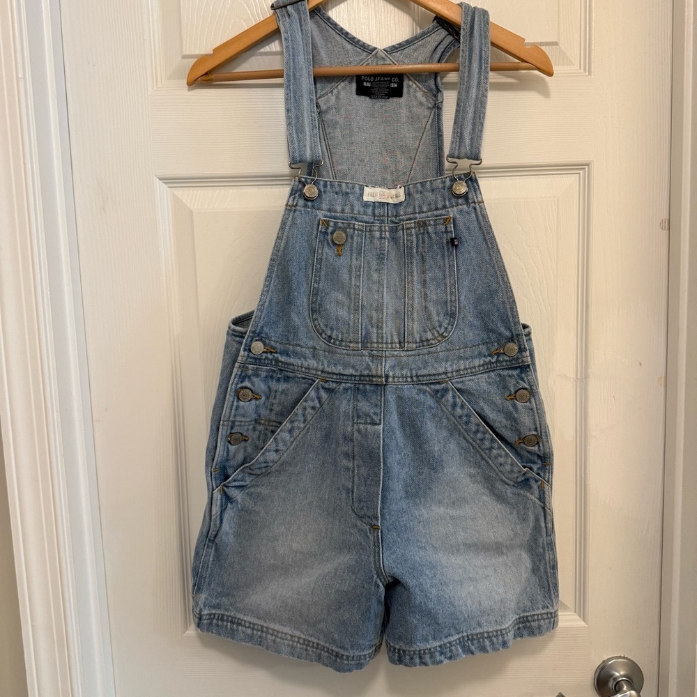 Like New Vintage Polo Jeans Co Ralph Lauren Overall Shorts